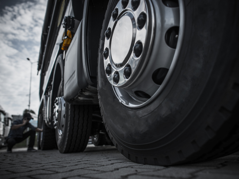 What causes uneven tread wear on semi truck tires?
